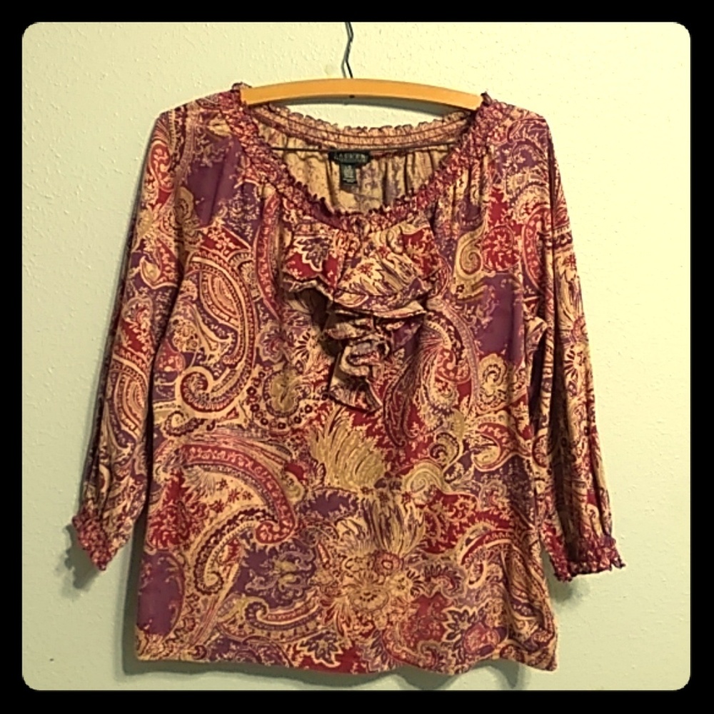 ✨Lauren, by Ralph Lauren Paisley Blouse✨